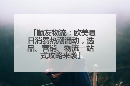顺友物流：欧美夏日消费热潮涌动，选品、营销、物流一站式攻略来袭
